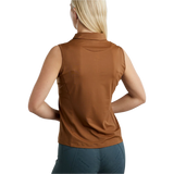 Montar MoStella Sleeveless Training Shirt with Mesh & Contrast Stated Logo Print #colour_toffee