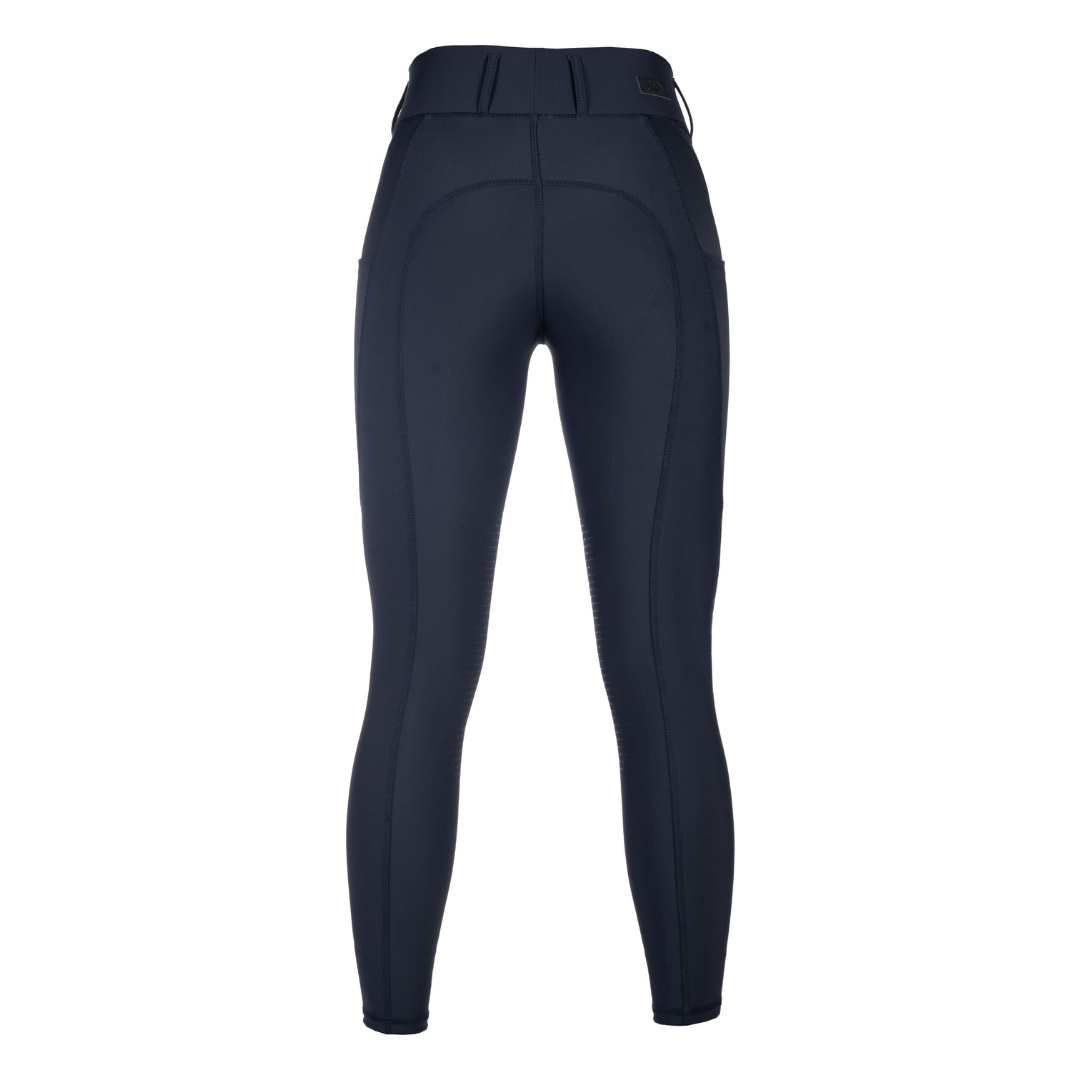 HKM Women's Silicone Knee Patch Riding Leggings -Jil High Waist- #colour_deep-blue