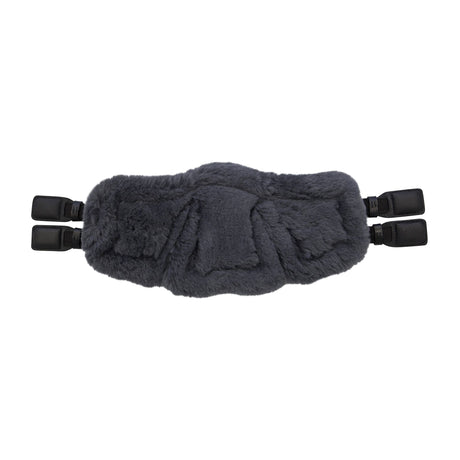 Stubben Equi-Soft® Short Saddle Girth with Cover - Black #colour_lambskin-anthracite-black