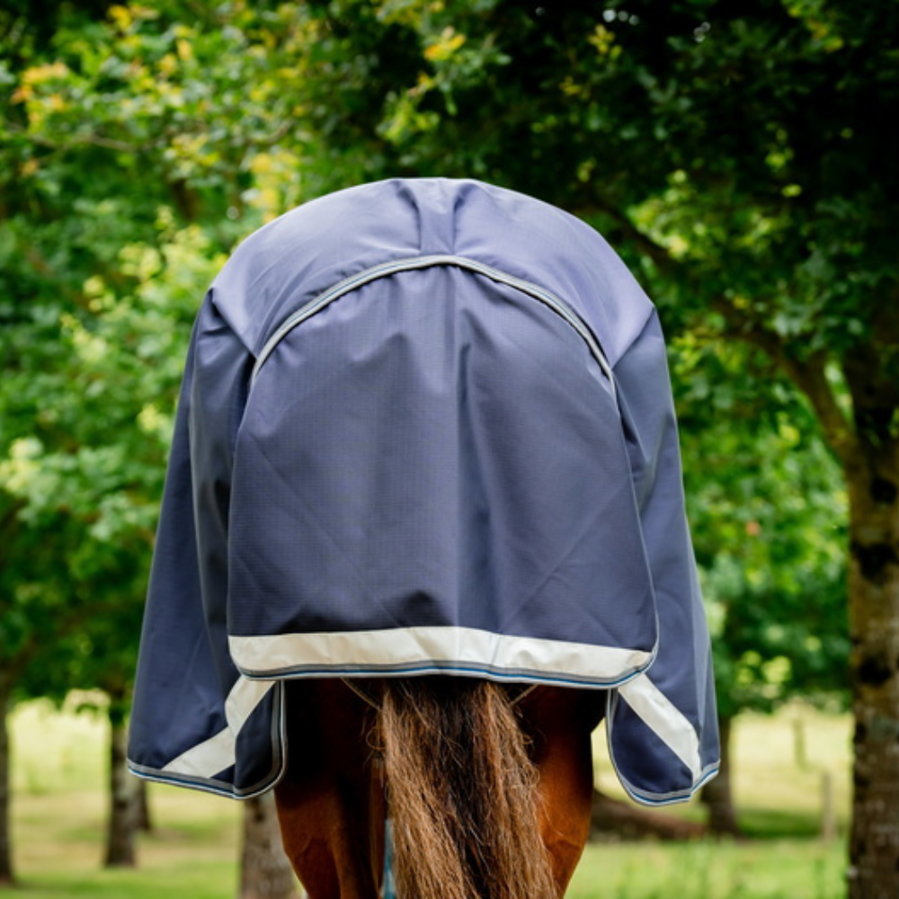 Horseware Ireland Rambo Duo Ripstop 100g Plus Turnout Bundle (100g + 200g) #colour_navy-thunderstorm-grey-silver
