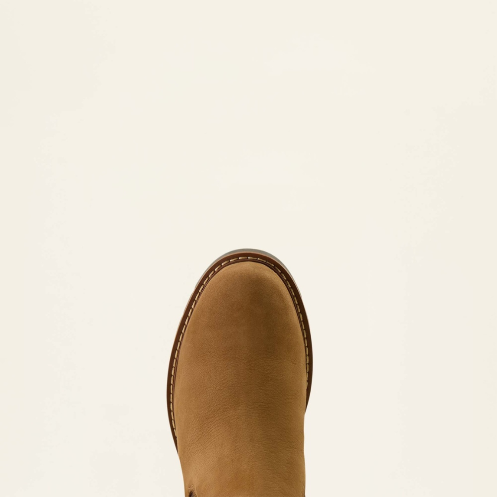 Ariat Women's Wexford Sherpa Waterproof Chelsea Boot #colour_amber-brown