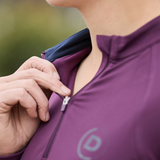 Dublin Ladies Brushed Long Sleeve Riding Top #colour_purple-violet