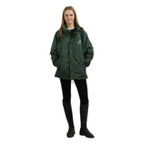 EQUIDRY Women's Thin Fleece Shortie #colour_black-forest-green