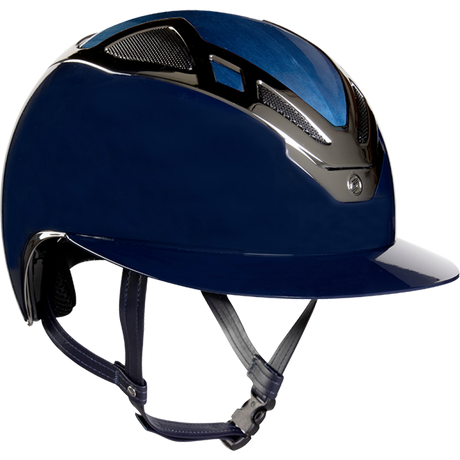 Suomy Apex Wood Lady Riding Hat #colour_blue-navy-glossy