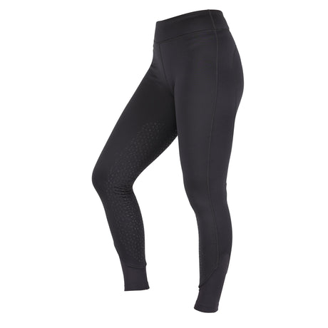 Shires Aubrion Porter Ladies Winter Riding Tights in Charcoal, side view