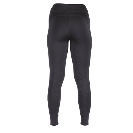 Shires Aubrion Porter Ladies Winter Riding Tights in Charcoal, back view