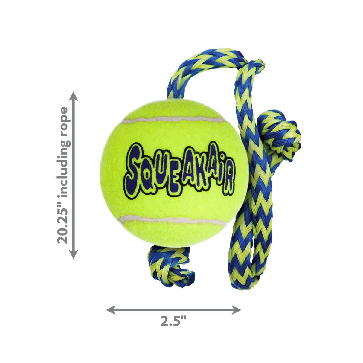 KONG SqueakAir Ball c/w Rope