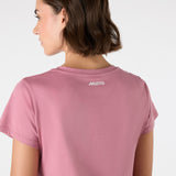 Musto Women's Original V Neck Short Sleeved T-Shirt #colour_pink-chalk