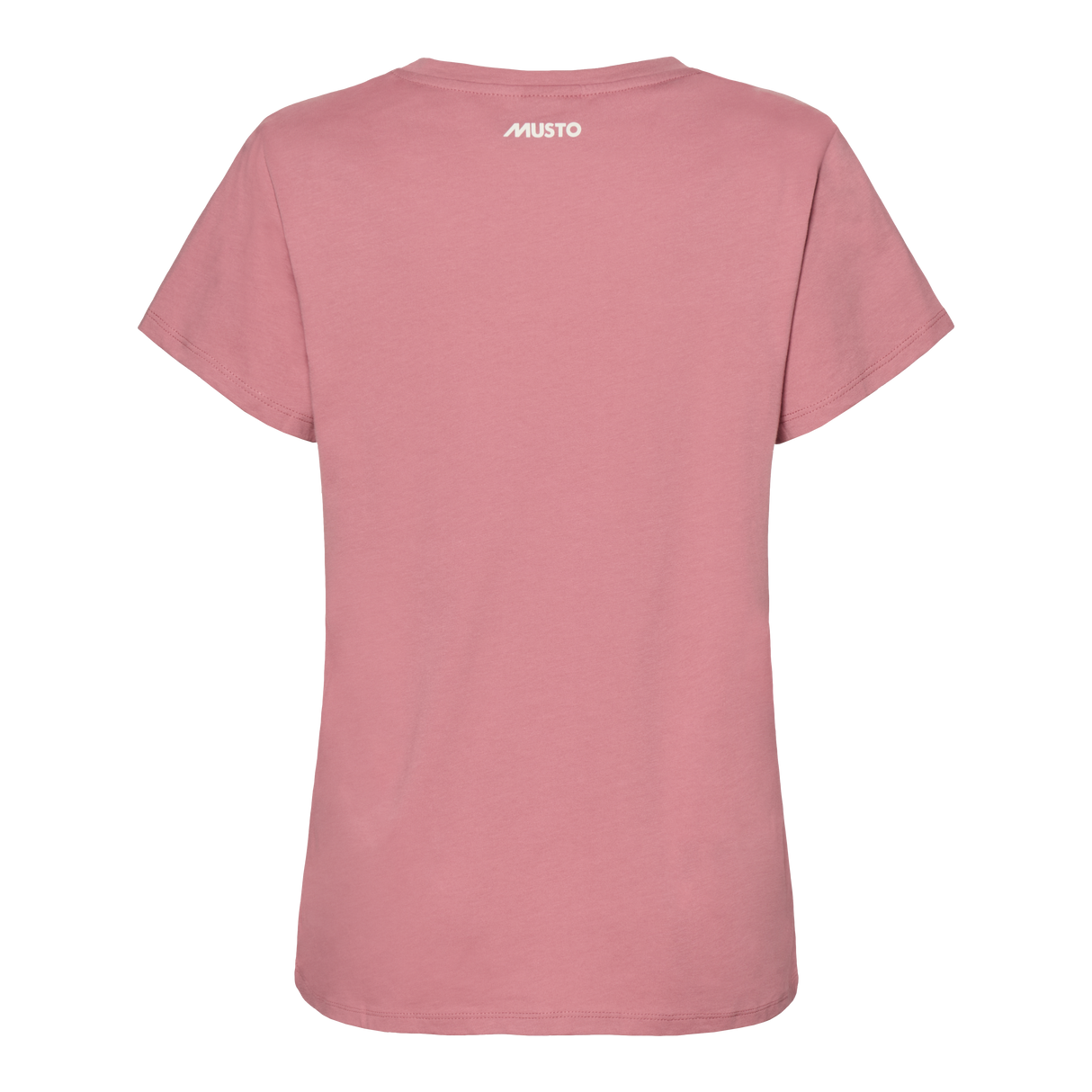 Musto Women's Original V Neck Short Sleeved T-Shirt #colour_pink-chalk