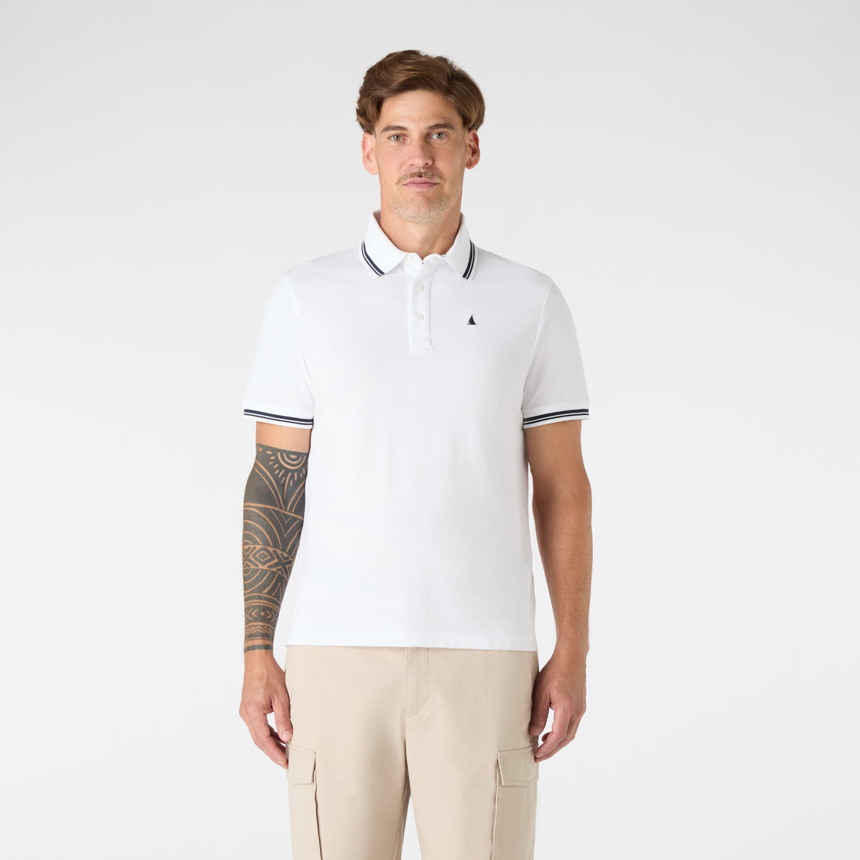 Musto Men's Original Tipped Pique Polo #colour_white
