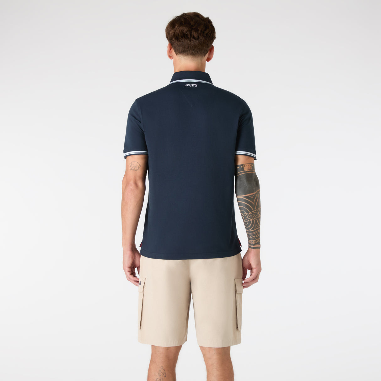 Musto Men's Original Tipped Pique Polo #colour_navy