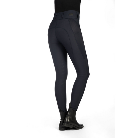 HKM Women's Silicone Knee Patch Riding Leggings -Jil High Waist- #colour_black