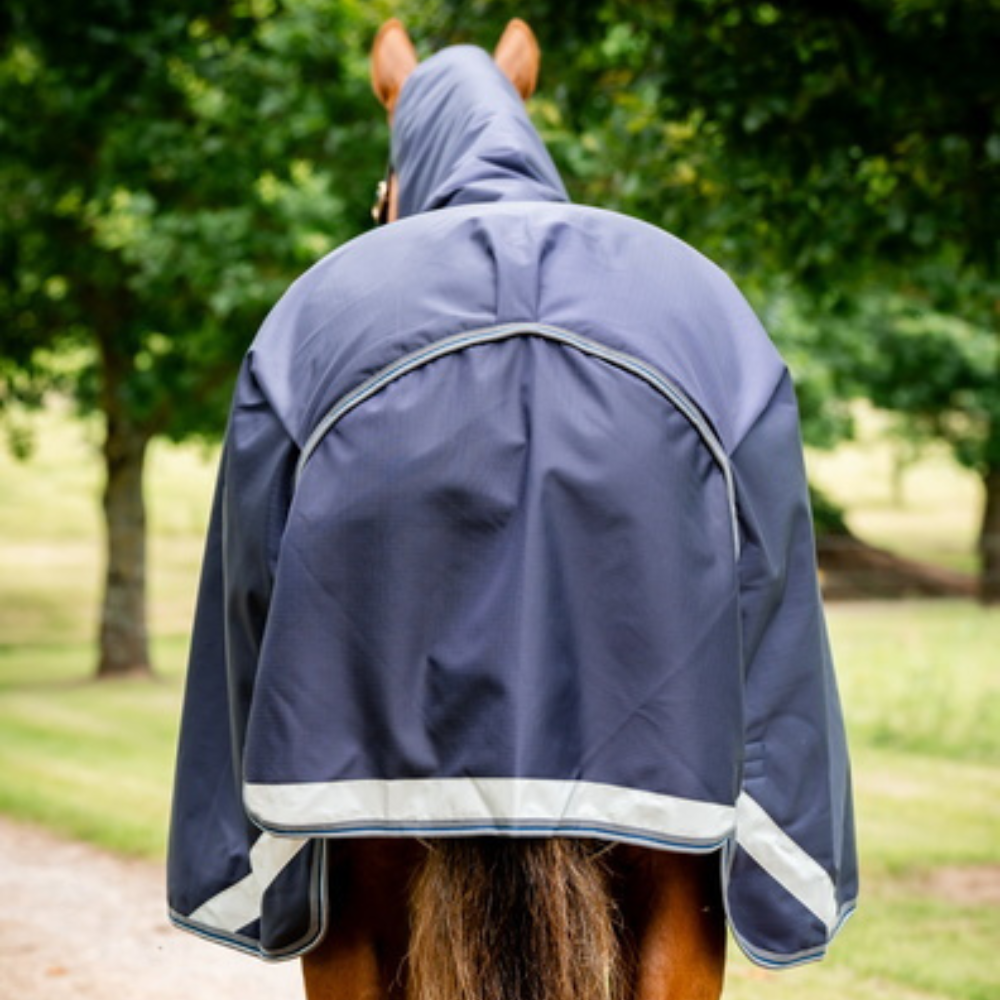 Horseware Ireland Rambo Duo Ripstop 100g Plus Turnout Bundle (100g + 200g) #colour_navy-thunderstorm-grey-silver