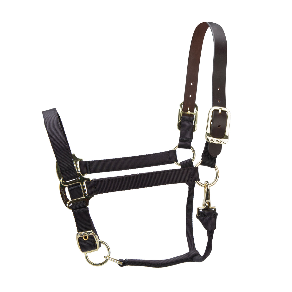 Shires ARMA Premium Adjustable FieldSafe Headcollar #colour_black
