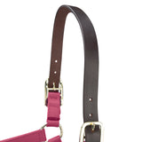 Shires ARMA Premium Adjustable FieldSafe Headcollar #colour_burgundy
