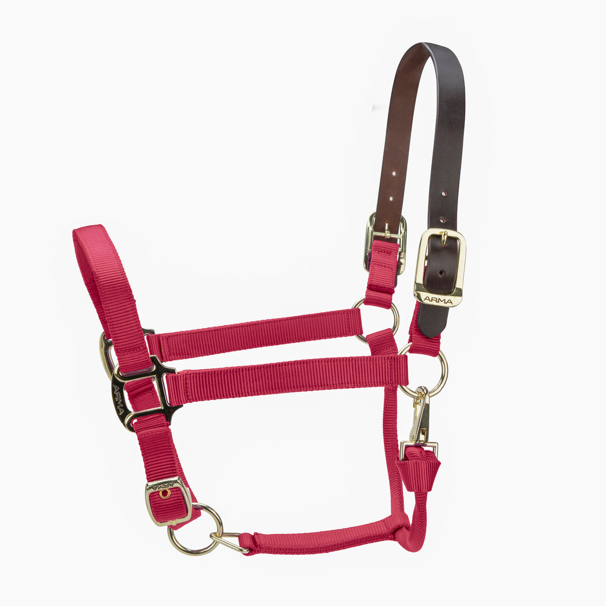 Shires ARMA Premium Adjustable FieldSafe Headcollar #colour_red