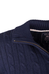 Rydale Ladies Quarter Zip Cable Knit Jumper - Emma