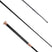 KM Elite Dressage Whip Leather Grip with Rose Gold Cap #colour_black