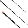 KM Elite Dressage Whip Leather Grip with Rose Gold Cap #colour_black
