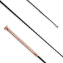 KM Elite Dressage Whip Leather Grip with Rose Gold Cap #colour_rose-gold