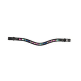 Dublin Ombre Rainbow Browband with Sparkle Leather Horse Bridle