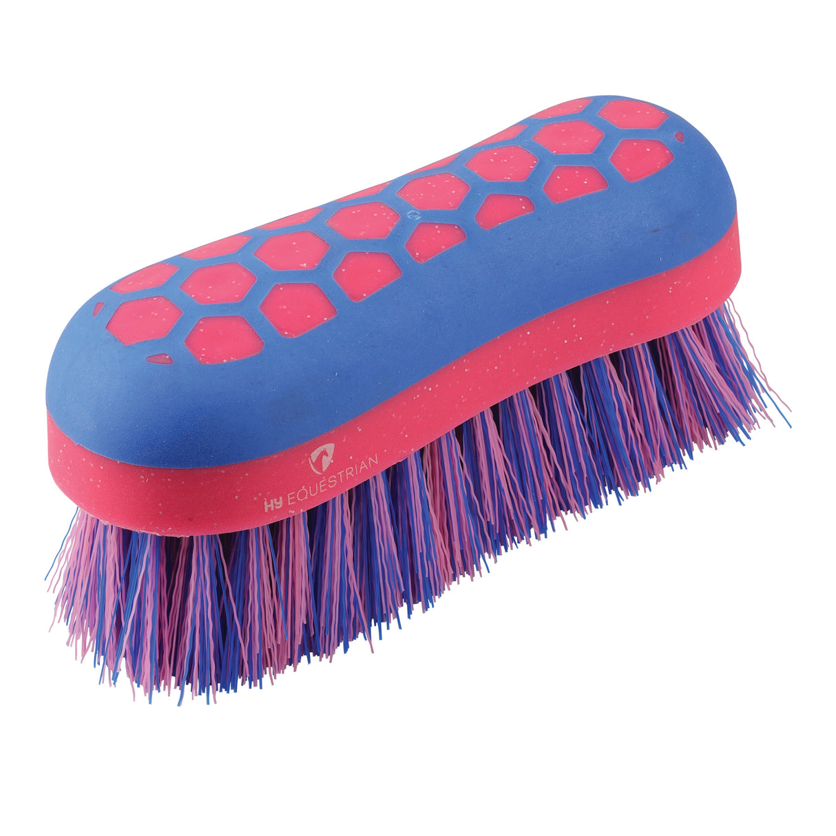 ProGroom Hex Dandy Brush by Hy Equestrian #colour_blue-pink