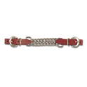 Waldhausen Western Curb Chain with Leather #colour_brown
