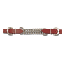 Waldhausen Western Curb Chain with Leather #colour_brown