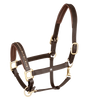 Waldhausen X-Line Leather Halter Crystal #colour_brown-gold