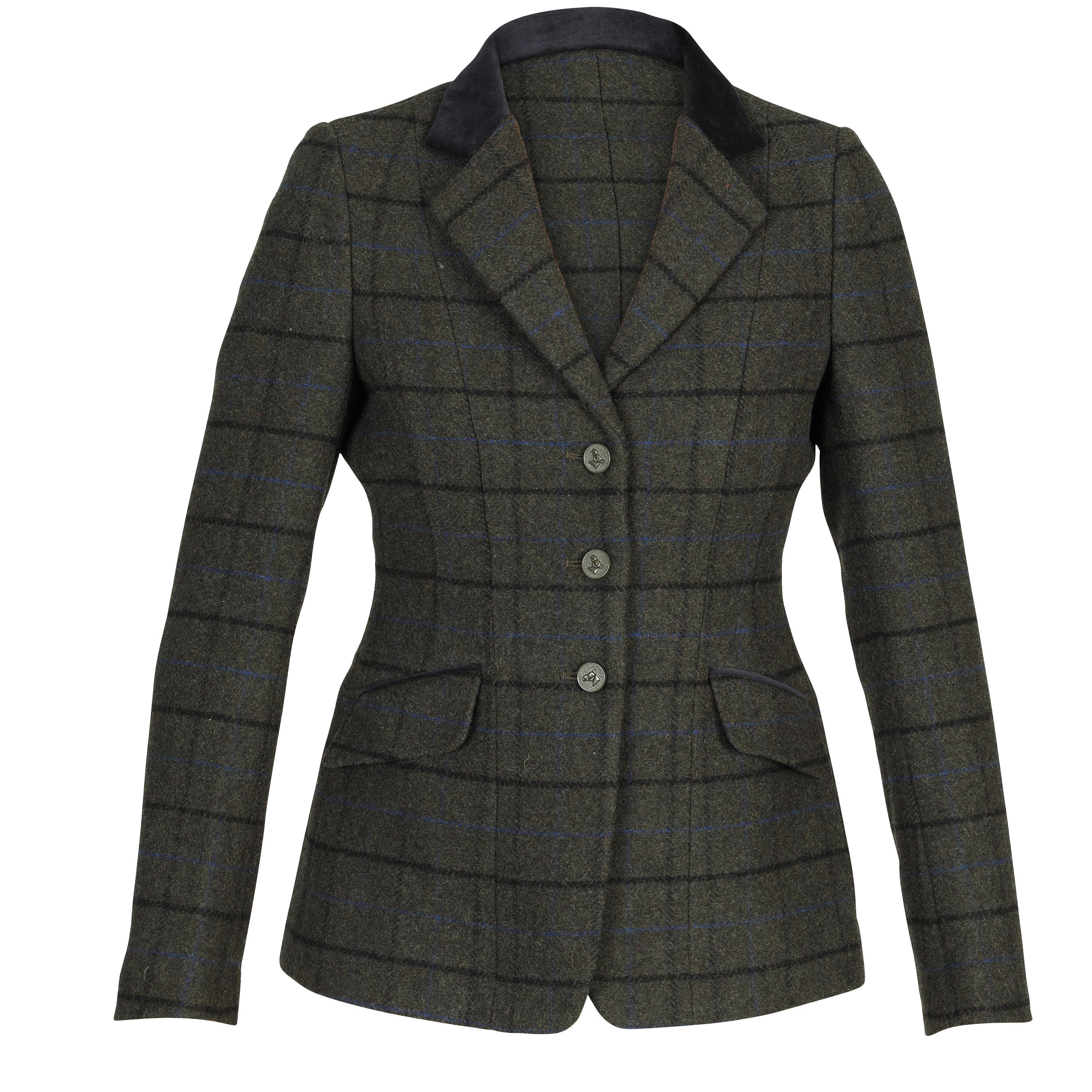 Shires Aubrion Saratoga Damen Reitjacke – Aus Tweed Mit Hohem Wollanteil, Konturierte Passform, Rostkaro