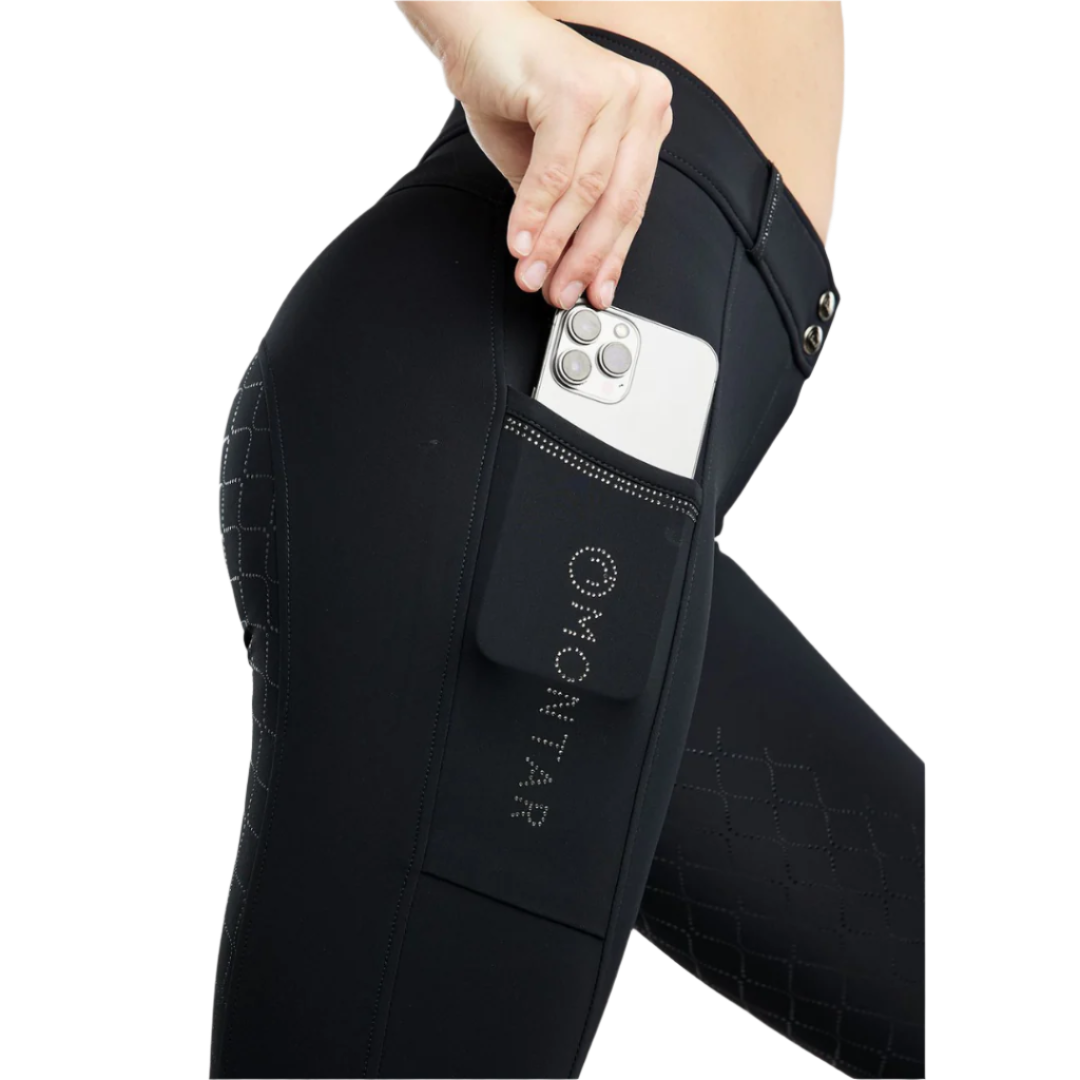 Montar MoMaggie Gun Metal Crystal Full Grip Breeches #colour_black