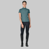 Dublin Ladies 1/4 Zip Breathable Short Sleeve Top #colour_washed-teal