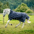 Horseware Ireland Rambo 1680D 50g Wug Turnout Rug #colour_navy-hunter-green-silver