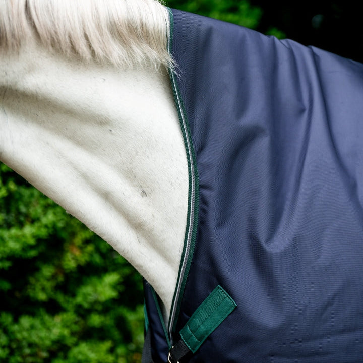 Horseware Ireland Rambo 1680D 200g Wug Turnout Rug #colour_navy-hunter-green-silver