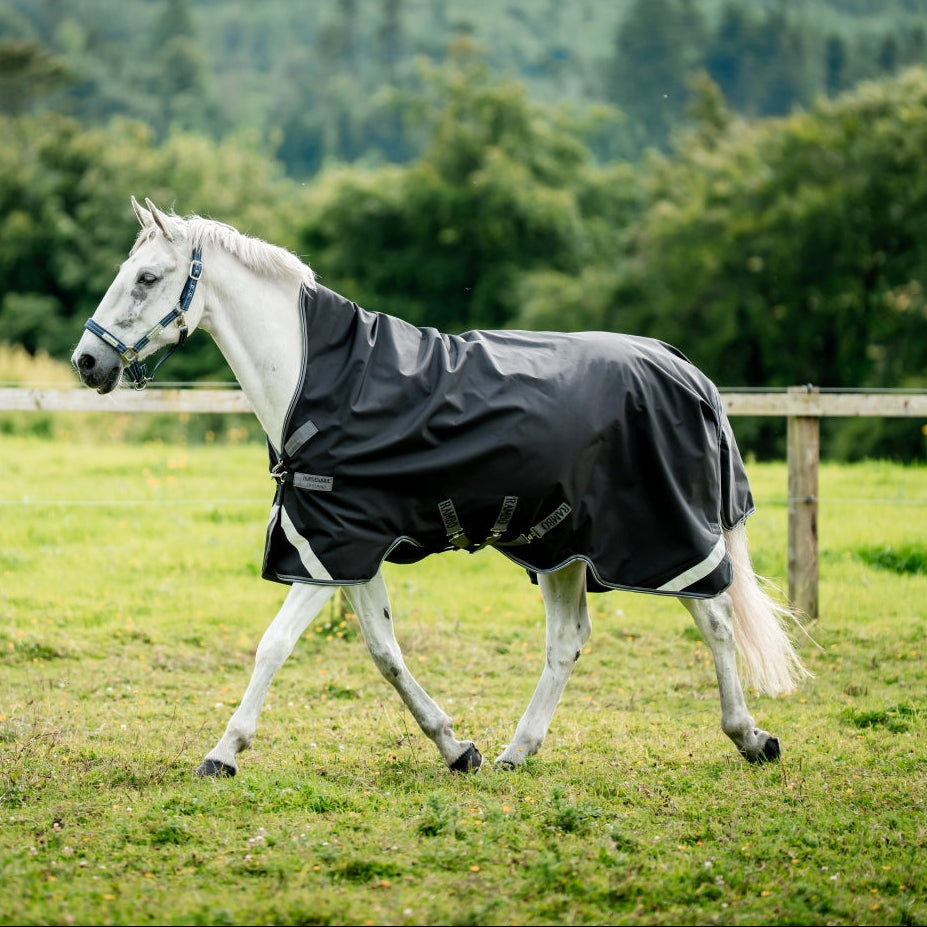 Horseware Ireland Rambo 1680D 200g Wug Turnout Rug #colour_black-thunderstorm-grey