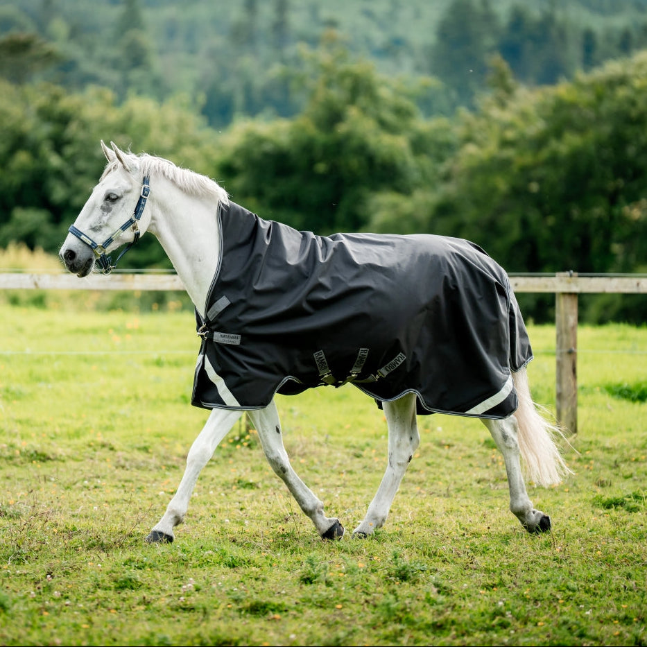 Horseware Ireland Rambo 1680D 50g Wug Turnout Rug #colour_black-thunderstorm-grey-silver