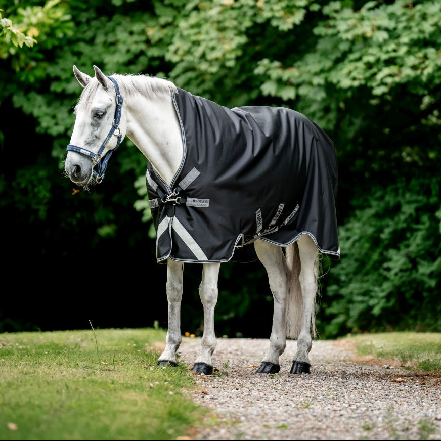 Horseware Ireland Rambo 1680D 50g Wug Turnout Rug #colour_black-thunderstorm-grey-silver