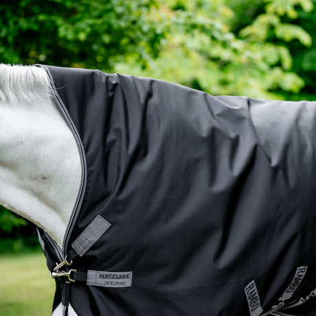 Horseware Ireland Rambo 1680D 200g Wug Turnout Rug #colour_black-thunderstorm-grey