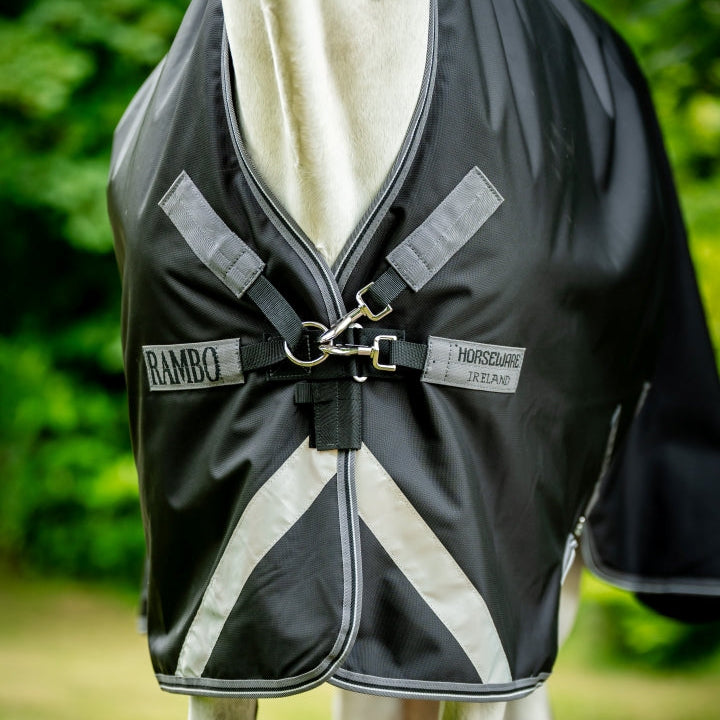 Horseware Ireland Rambo 1680D 50g Wug Turnout Rug #colour_black-thunderstorm-grey-silver