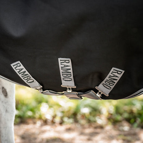 Horseware Ireland Rambo 1680D 200g Wug Turnout Rug #colour_black-thunderstorm-grey