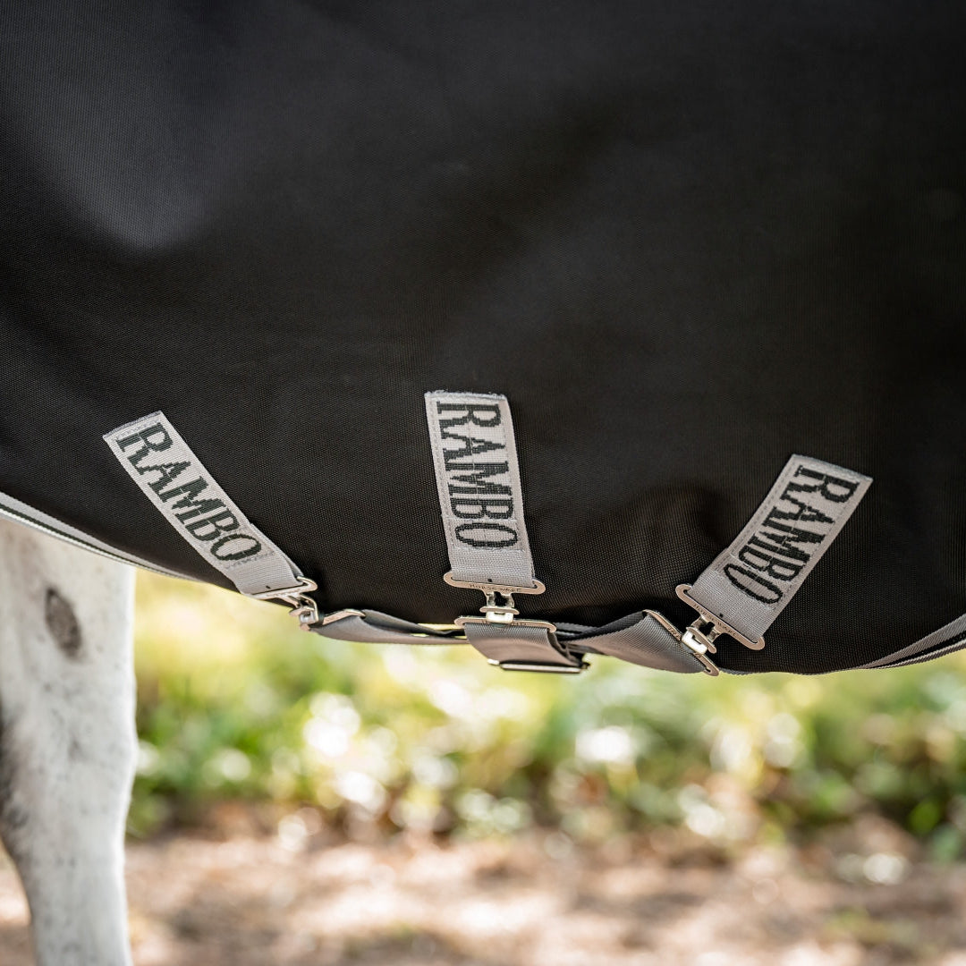 Horseware Ireland Rambo 1680D 50g Wug Turnout Rug #colour_black-thunderstorm-grey-silver