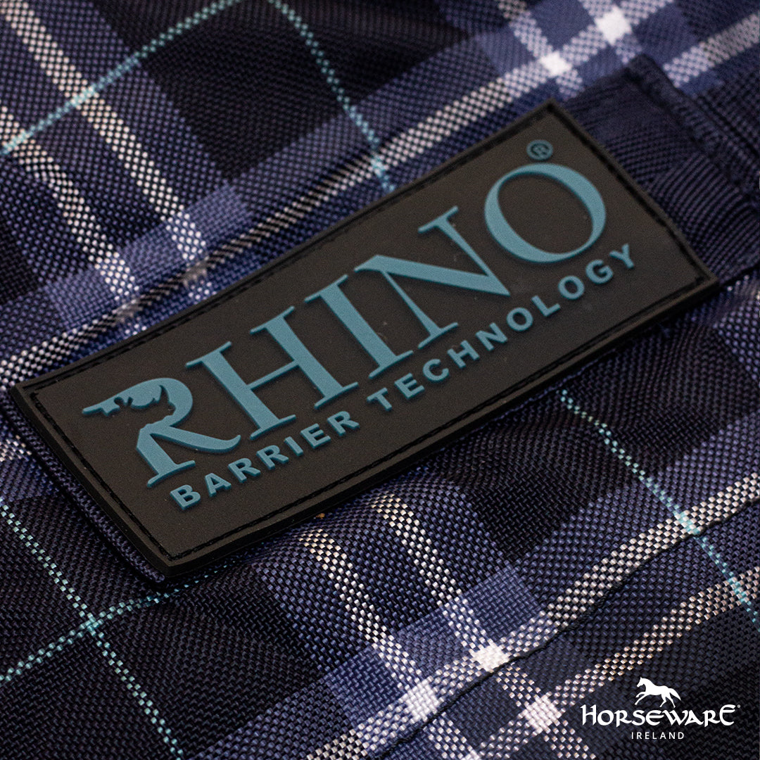 Horseware Ireland Rhino Plus with Vari Layer Medium 250g #colour_navy-check-teal