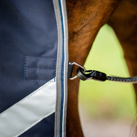 Horseware Ireland Rambo 1680D 450g Vari-Layer Turnout Rug #colour_navy-thunderstorm-grey-silver