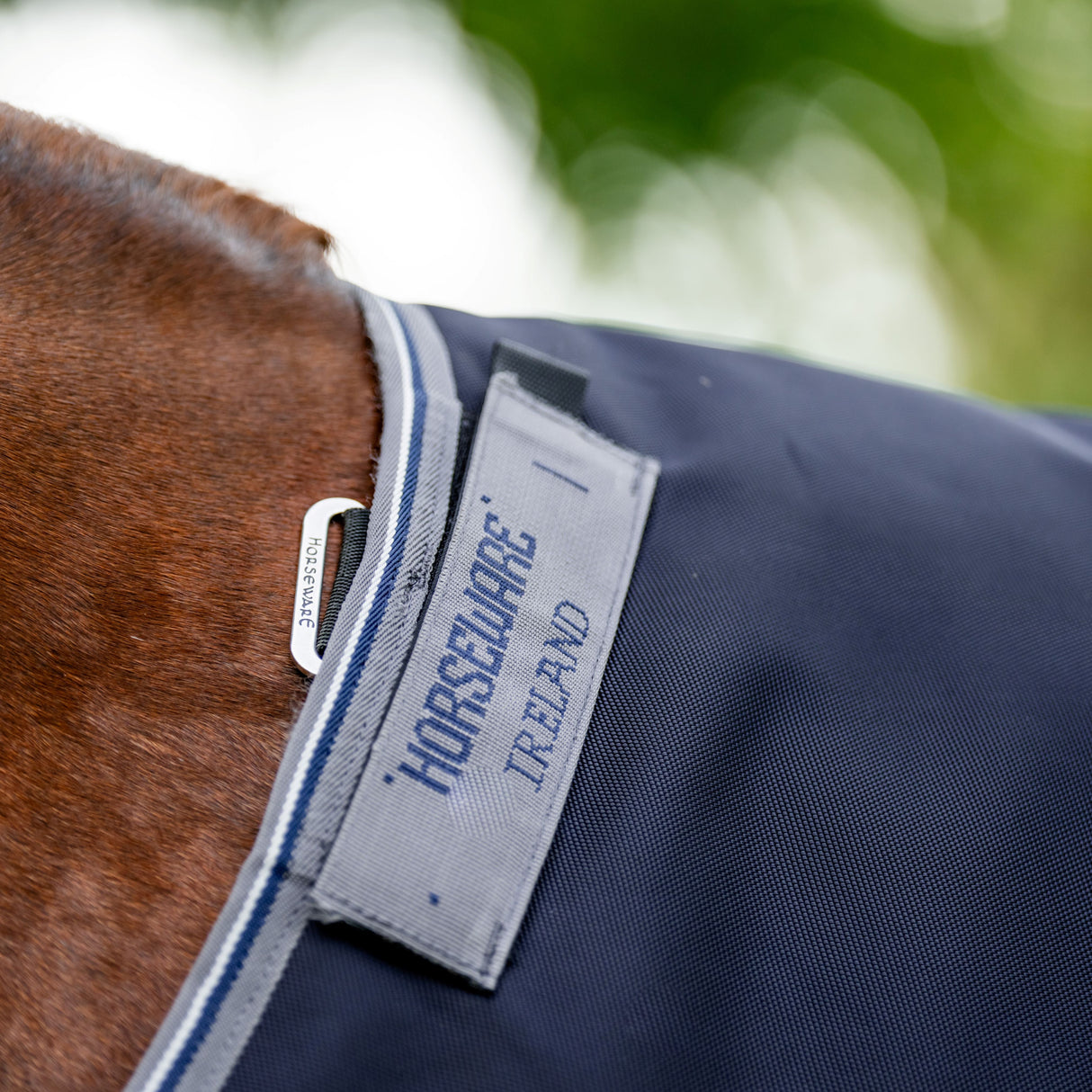 Horseware Ireland Rambo 1680D 450g Vari-Layer Turnout Rug #colour_navy-thunderstorm-grey-silver
