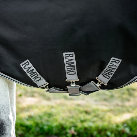 Horseware Ireland Rambo 1680D 450g Vari-Layer Turnout Rug #colour_black-thunderstorm-grey-silver