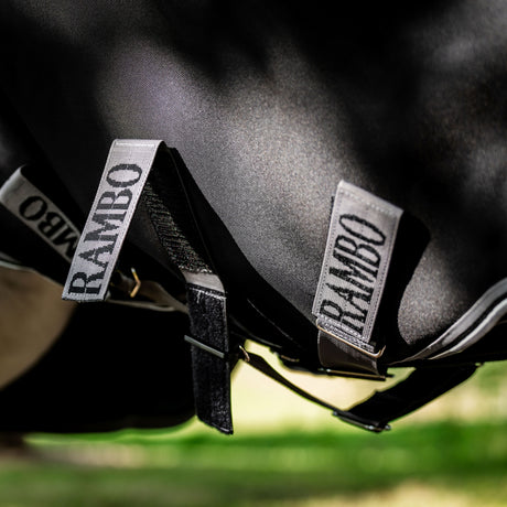 Horseware Ireland Rambo 1680D 450g Vari-Layer Turnout Rug #colour_black-thunderstorm-grey-silver