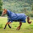 Horseware Ireland Amigo Bravo 12 Plus Bundle V-Front 50g Turnout Rug #colour_navy-titanium-grey-silver