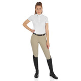 Equestro Race Model Woman Breeches In Stretch Cotton #colour_beige