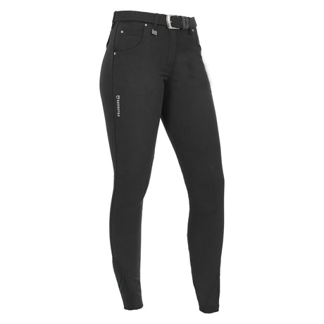 Equestro Race Model Woman Breeches In Stretch Cotton #colour_black