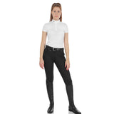 Equestro Race Model Woman Breeches In Stretch Cotton #colour_black